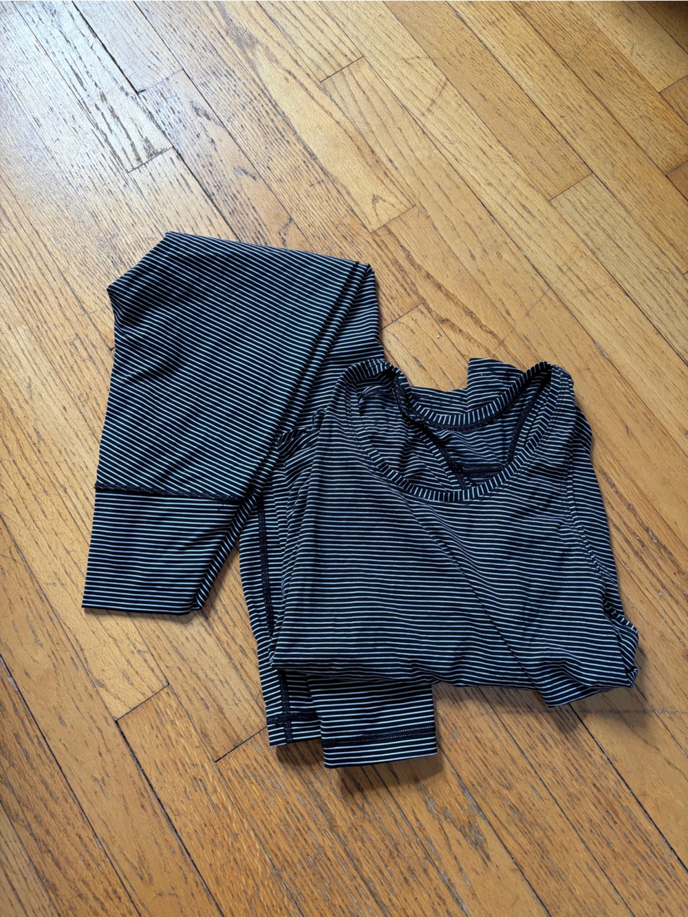 lululemon athletica Black & White Striped Kids Leggings